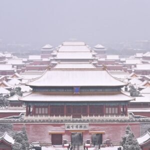 China issued a yellow warning about snowstorms 0