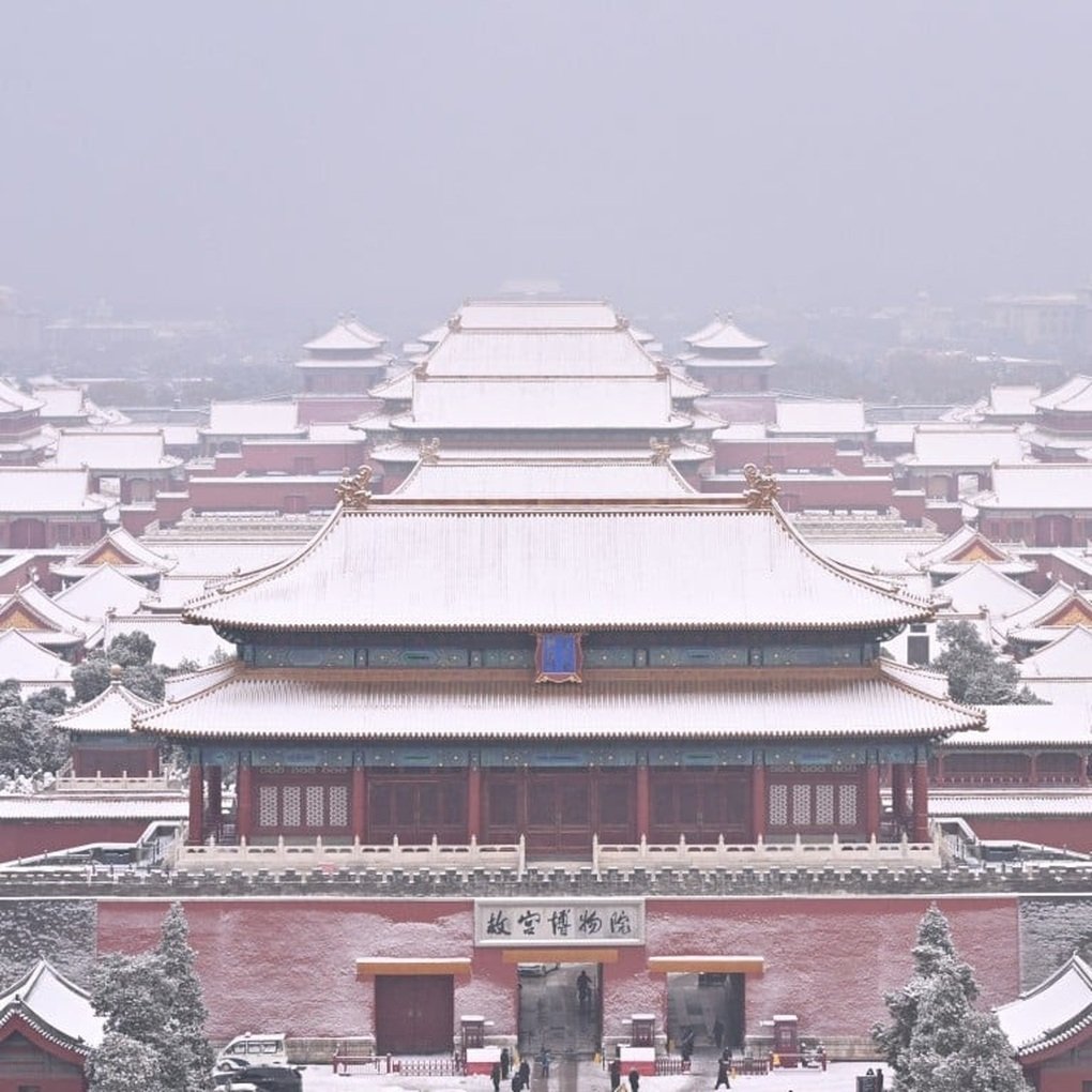 China issued a yellow warning about snowstorms 0
